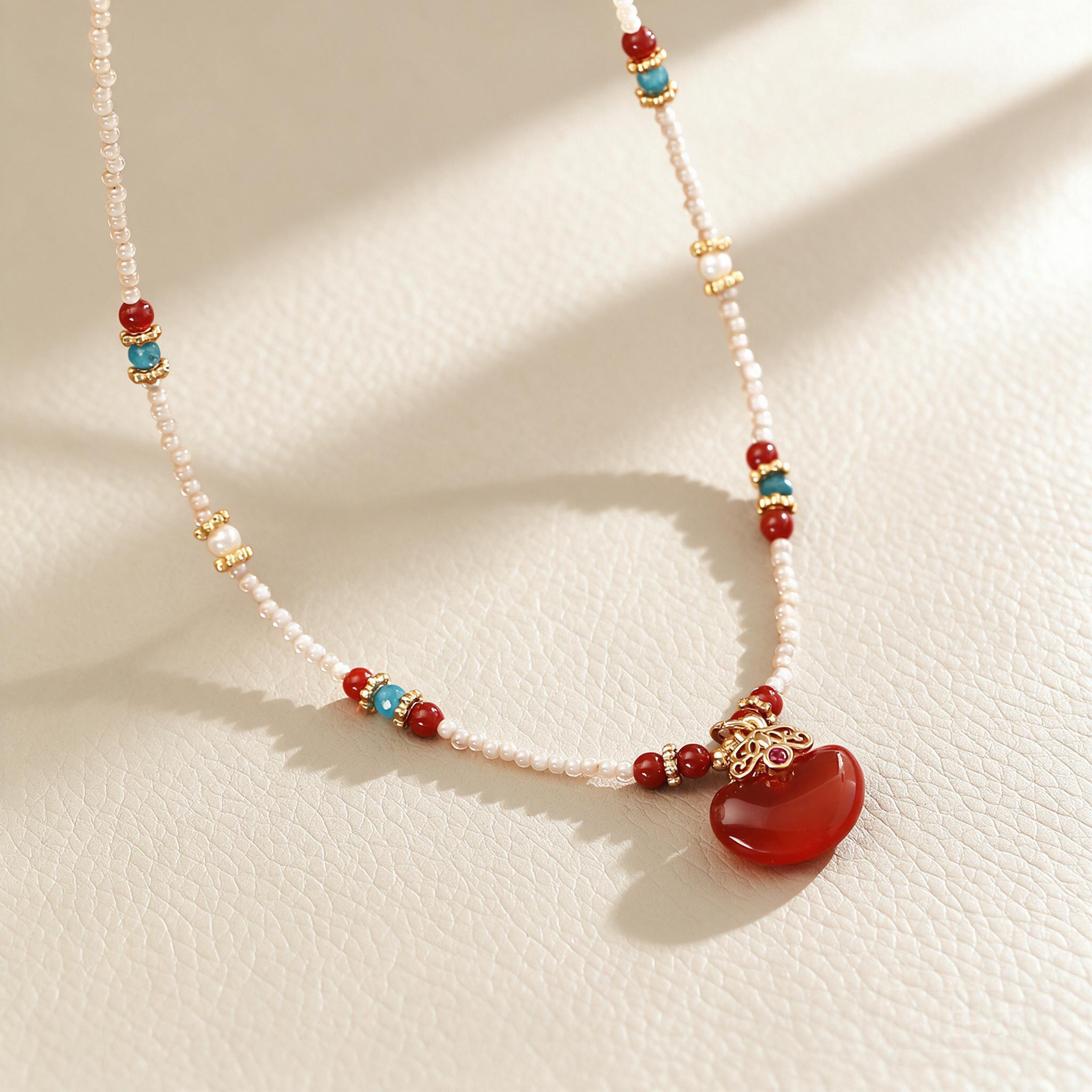 Pearl Choker Necklace Vintage - Neue Halskette im chinesischen Stil mit