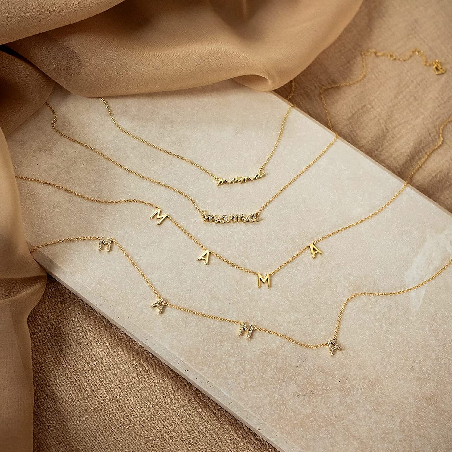 Initial Letter Necklace 18K Gold - GD Großhandel Elegantes Geschenk Anlaufbeständiger Schmuck