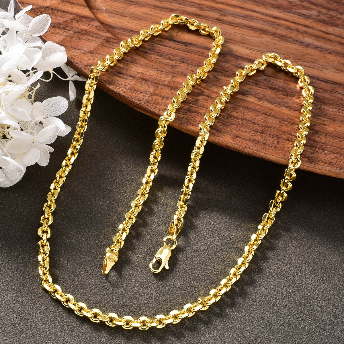 Cuban Link Chain 12Mm - Italienische 750er Herren- und Damenhalskette mit