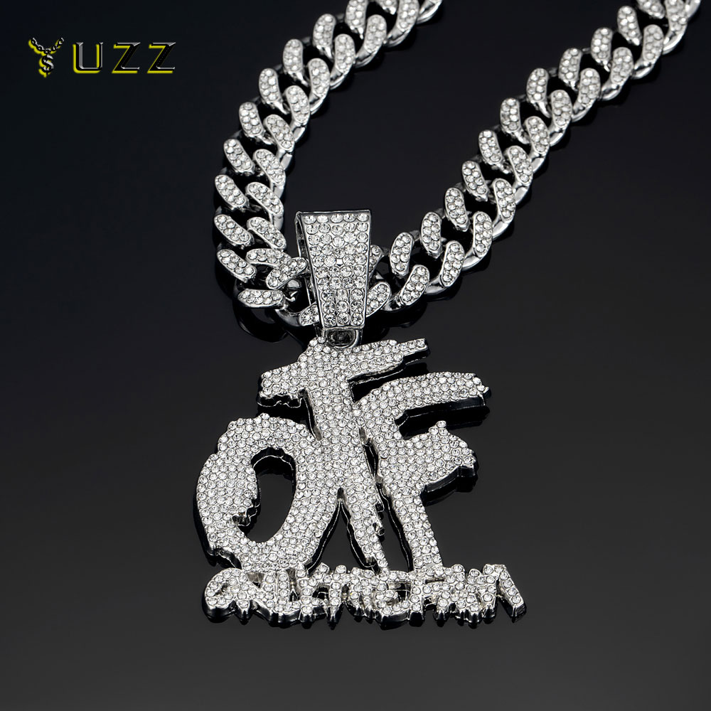 Cuban Link Chain 12Mm - Hip Hop Fashion Englischer Buchstabe OTF
