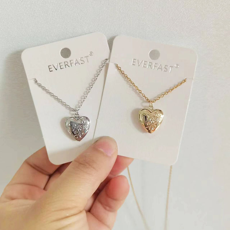 Heart Locket Necklace Photo - 1pc Tiny Heart 14mm Foto Rahmen