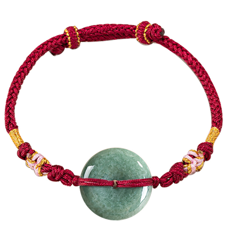 Bracelets - Grünes Myanmar Jadeit Donut Armband Designer