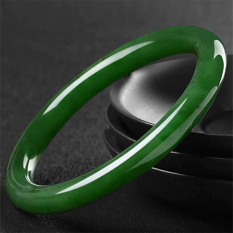 Bracelets - Jasper Xinjiang dünner Streifen Spinatgrün Hotan