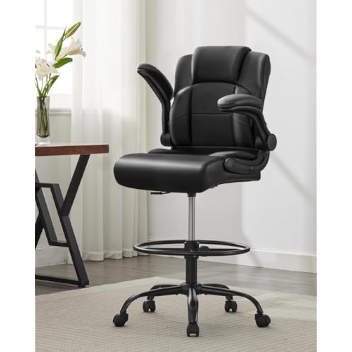 Rings - Ergonomischer hoher Hocker für Stehpulte •