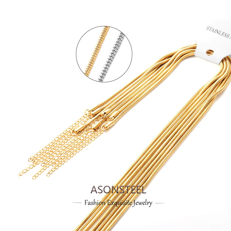 Cuban Link Chain 12Mm - ASONSTEEL 10 Teile/los Boho Schlangenkette Halskette