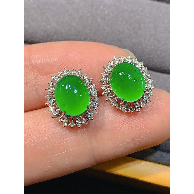 Eisartige positive Yang-Grün-J – Earrings Bewertung und Preis