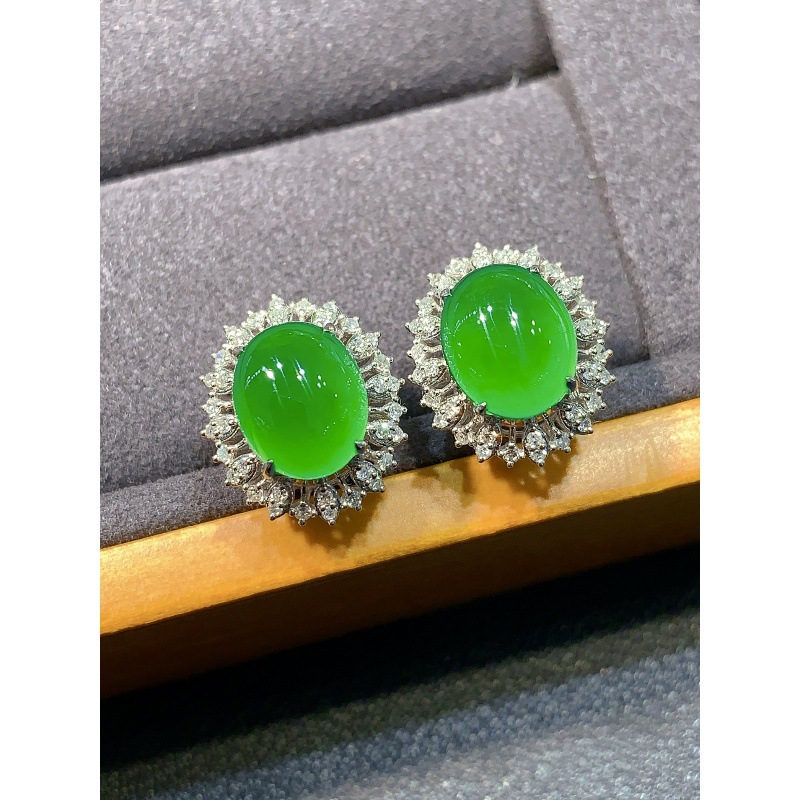 Eisartige positive Yang-Grün-J – Earrings Bewertung und Preis