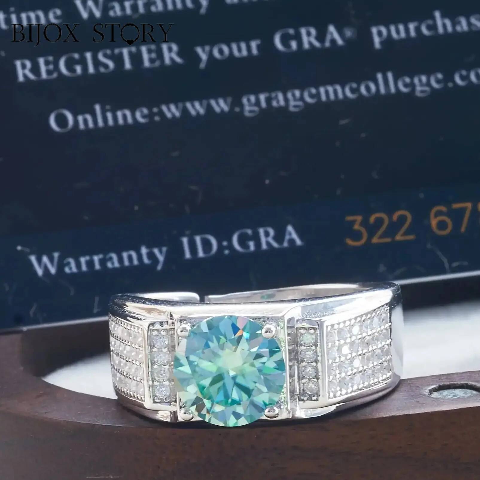 1 Karat natürliche blaue Farbe – Moissanite Engagement Ring 1 Carat Bewertung und Preis