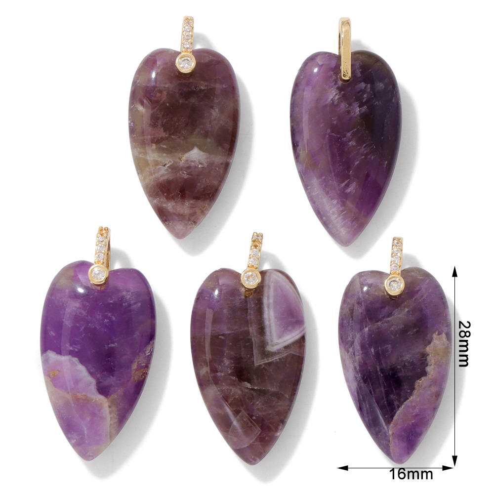 2 Stück Naturstein-Herzanhänge – Crystal Pendant Necklace Natural Stone Bewertung und Preis