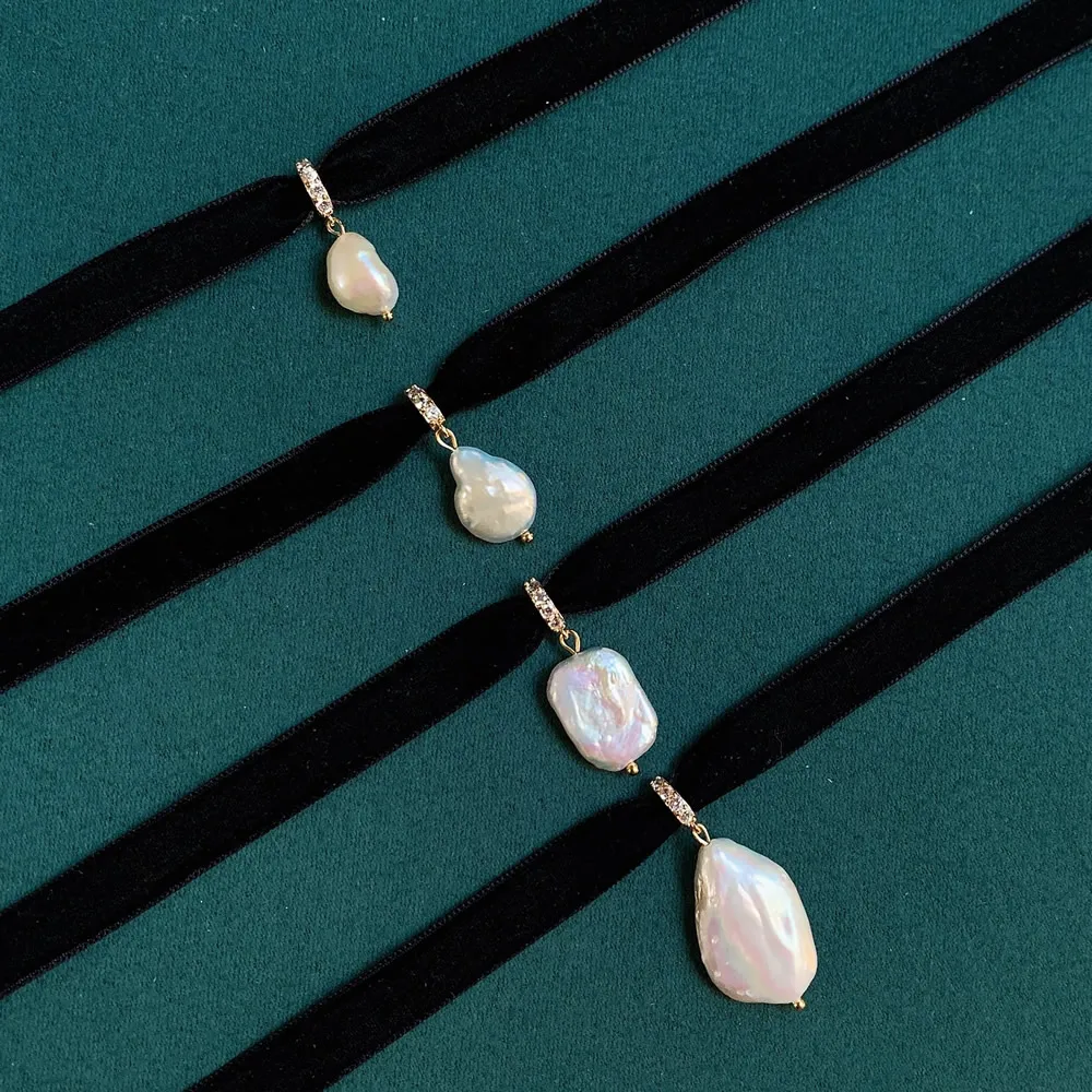 Schwarzer Samtband Halsreif un – Pearl Choker Necklace Vintage Bewertung und Preis