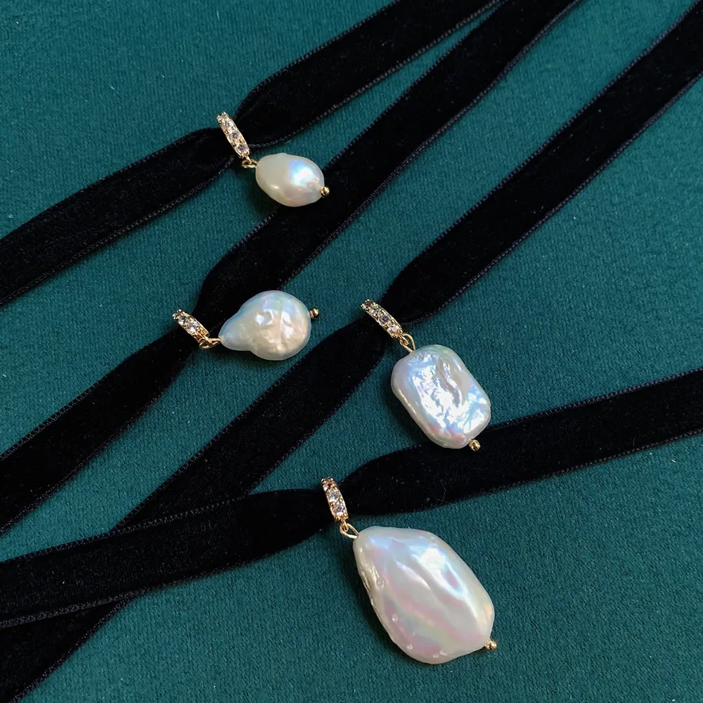 Schwarzer Samtband Halsreif un – Pearl Choker Necklace Vintage Bewertung und Preis