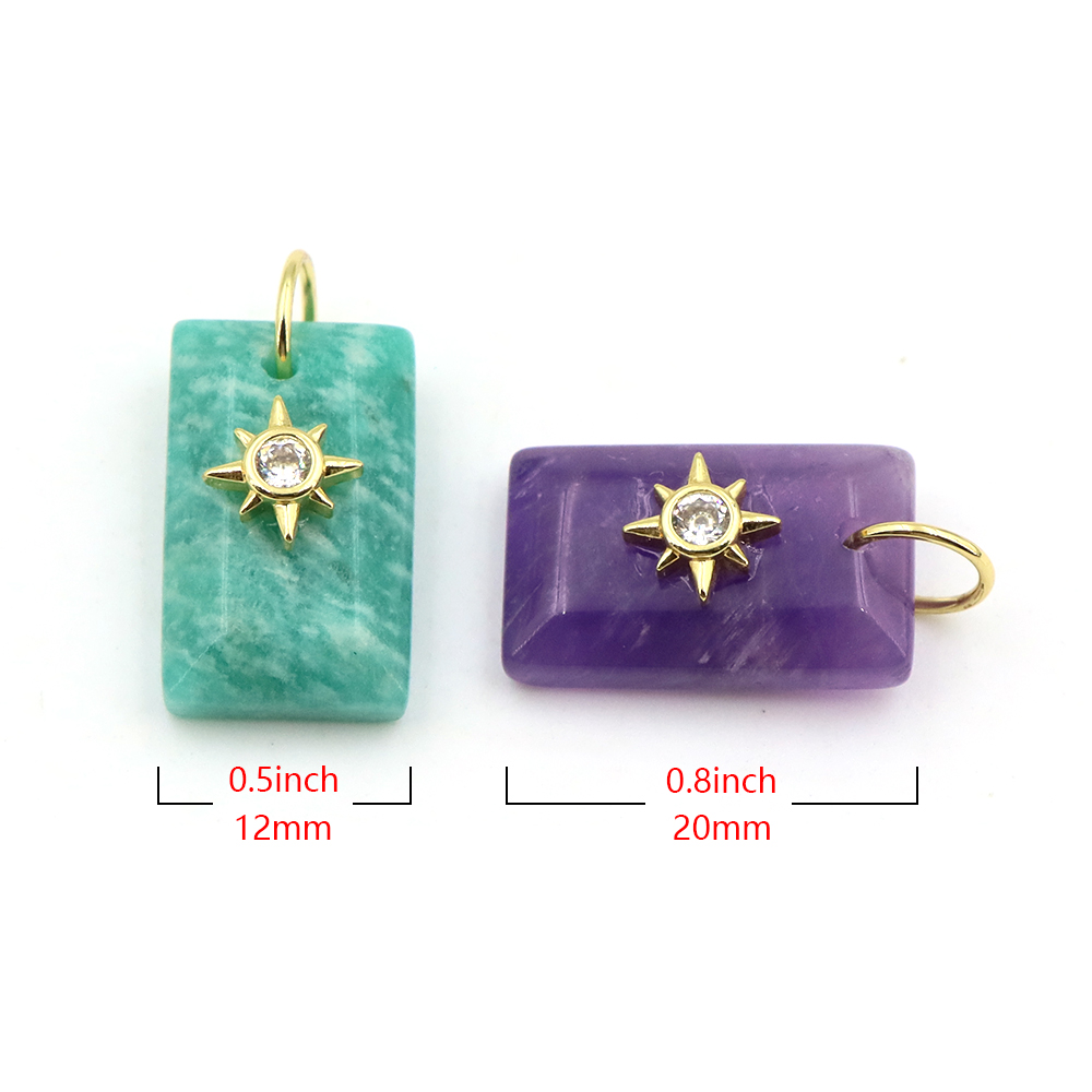 Geometrischer Kristall-Anhänge – Crystal Pendant Necklace Natural Stone Bewertung und Preis