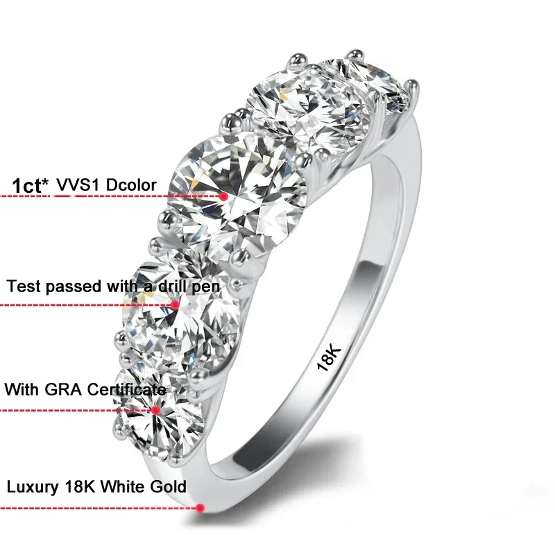 Luxuriöser Ehering aus 18 Kara – Moissanite Engagement Ring 1 Carat Bewertung und Preis
