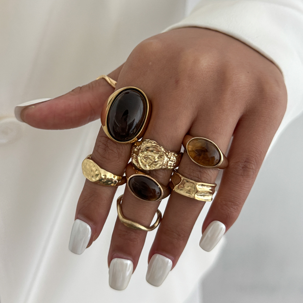 8 Teile/satz Vintage Bernstein – Vintage Punk Knuckle Rings Set Bewertung und Preis