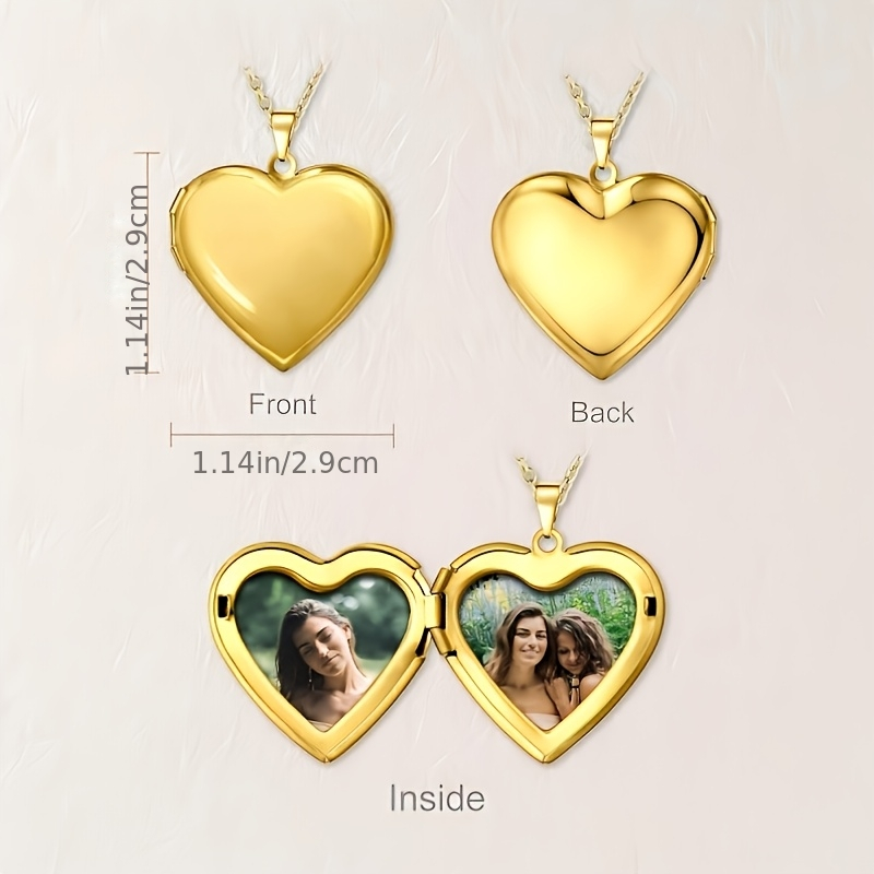 Personalisierte Foto-Herz-Vint – Heart Locket Necklace Photo Bewertung und Preis