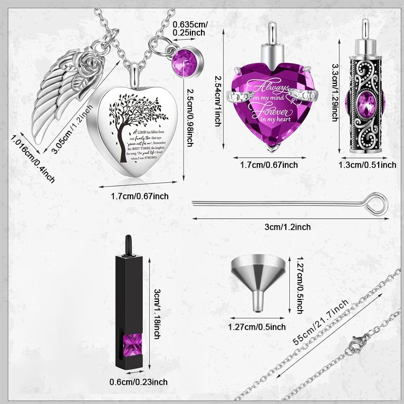 3-teiliges Urnen-Halskette für – Heart Locket Necklace Photo Bewertung und Preis