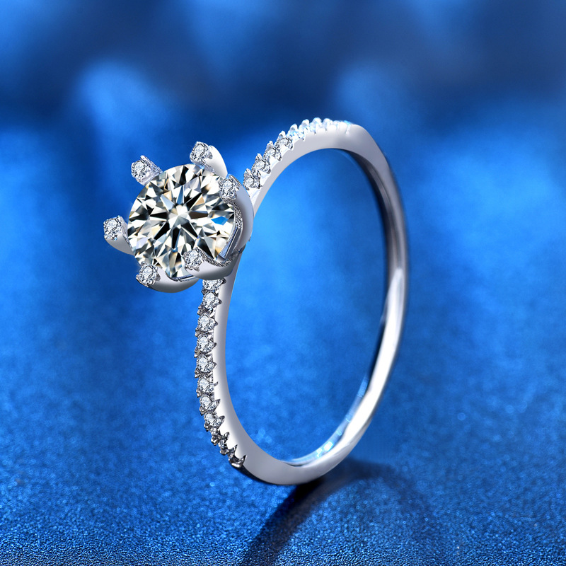 S925 Hochzeit Verlobung Moissa – Moissanite Engagement Ring 1 Carat Bewertung und Preis