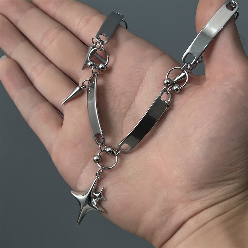 Hip-Hop Edelstahl Punk Star Ni – Goth Punk Spike Choker Bewertung und Preis