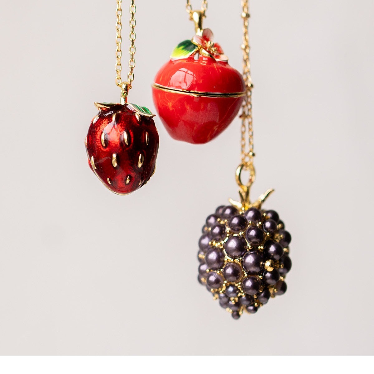 Neue Frucht-Osterei-Halskette  – Heart Locket Necklace Photo Bewertung und Preis