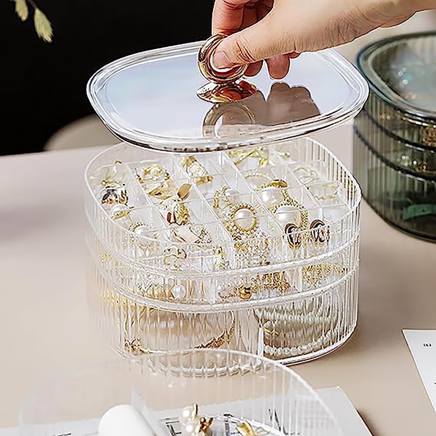 Transparente Schmuckschatulle, – Rings Bewertung und Preis