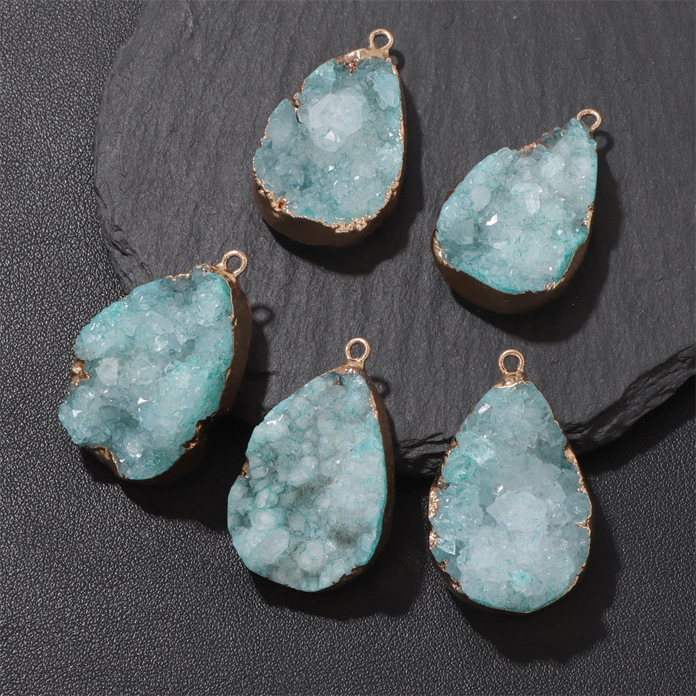 1 Stück natürlicher Achat-Geod – Crystal Pendant Necklace Natural Stone Bewertung und Preis