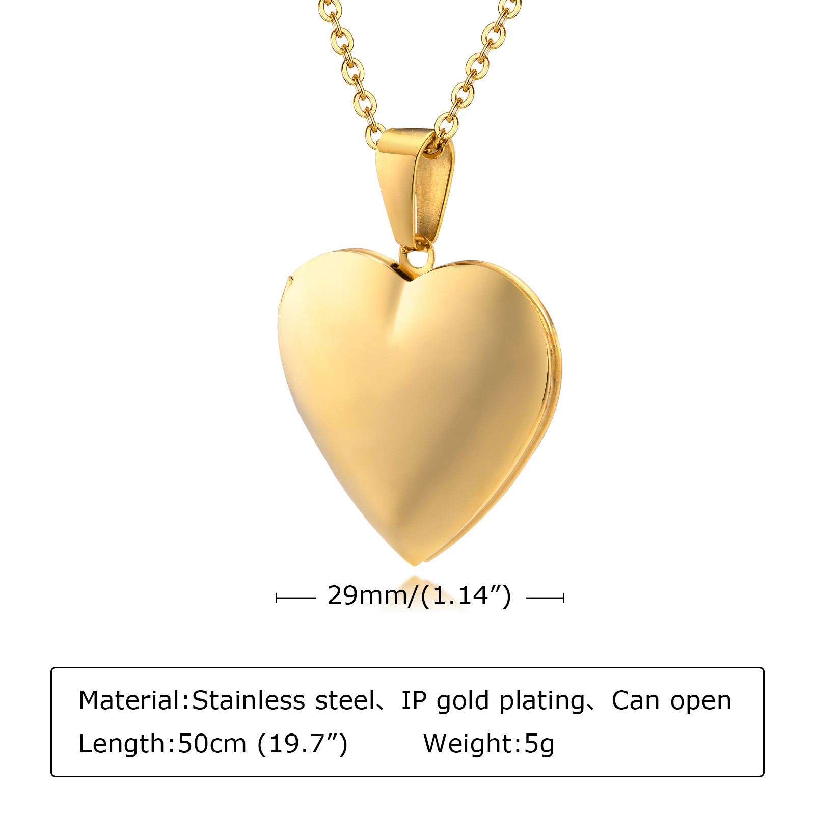 Edelstahl Schmuck Herz Medaill – Heart Locket Necklace Photo Bewertung und Preis
