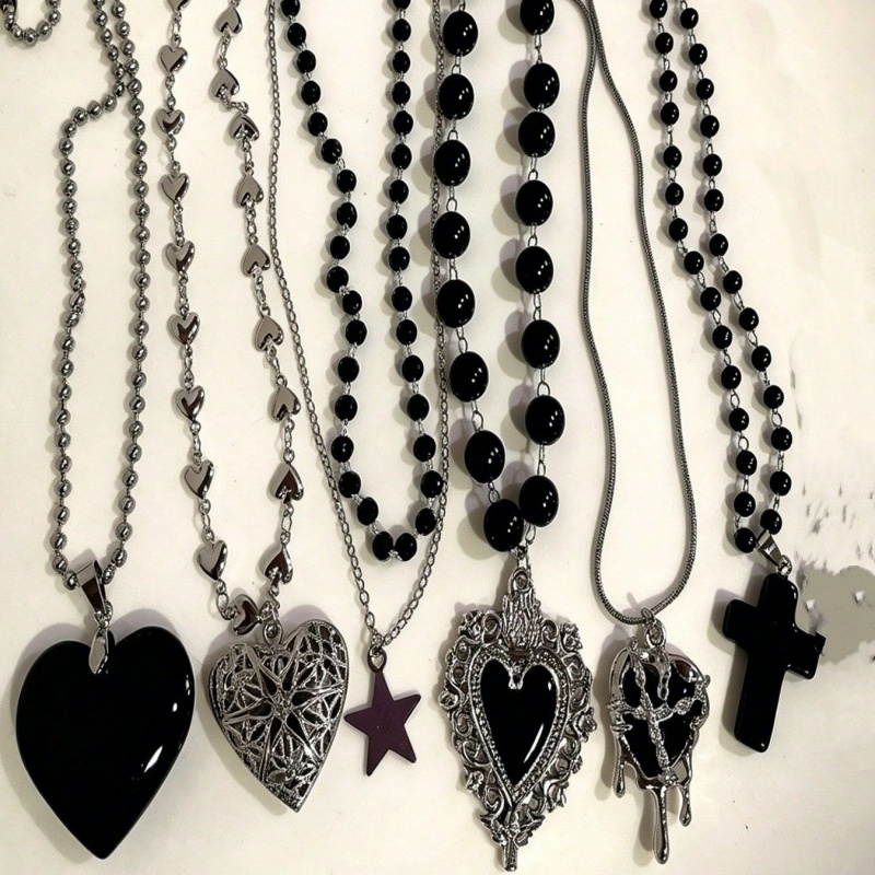 6-teiliges Gothic-Schichtkette – Layered Pendant Necklace Aesthetic Bewertung und Preis