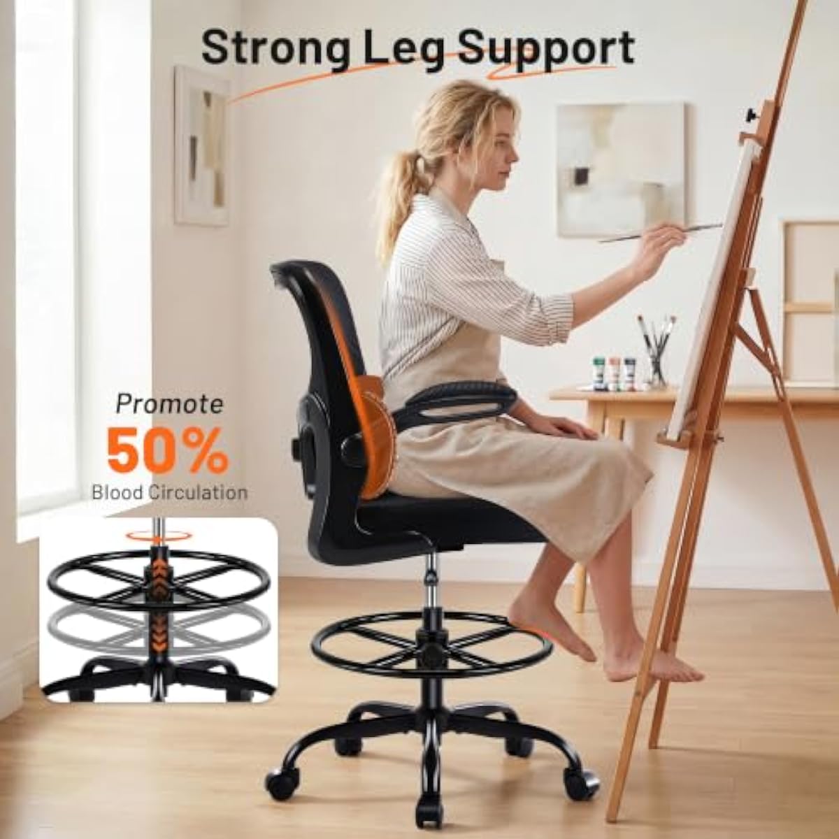 Ergonomischer Zeichenstuhl mit – Rings Bewertung und Preis