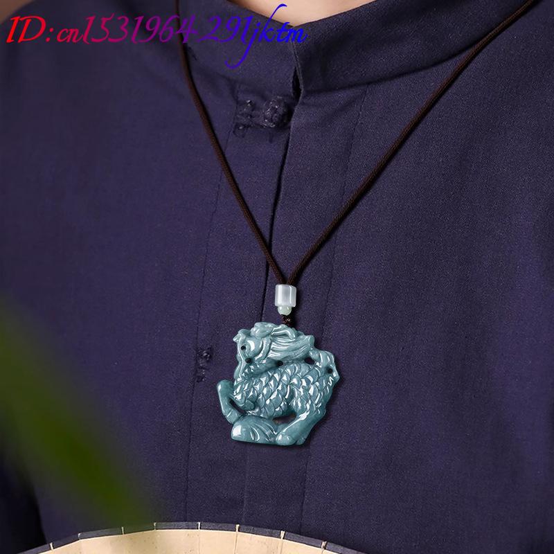 Burmesischer Jadeit Kylin Anhä – Necklaces Bewertung und Preis