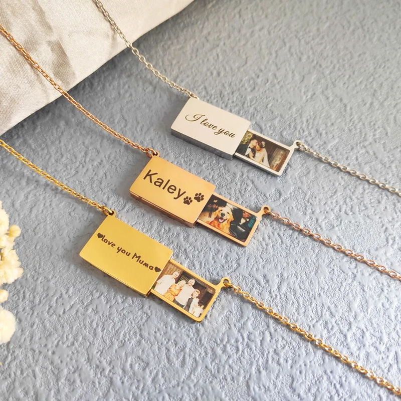 Personalisierte Edelstahl-Foto – Heart Locket Necklace Photo Bewertung und Preis