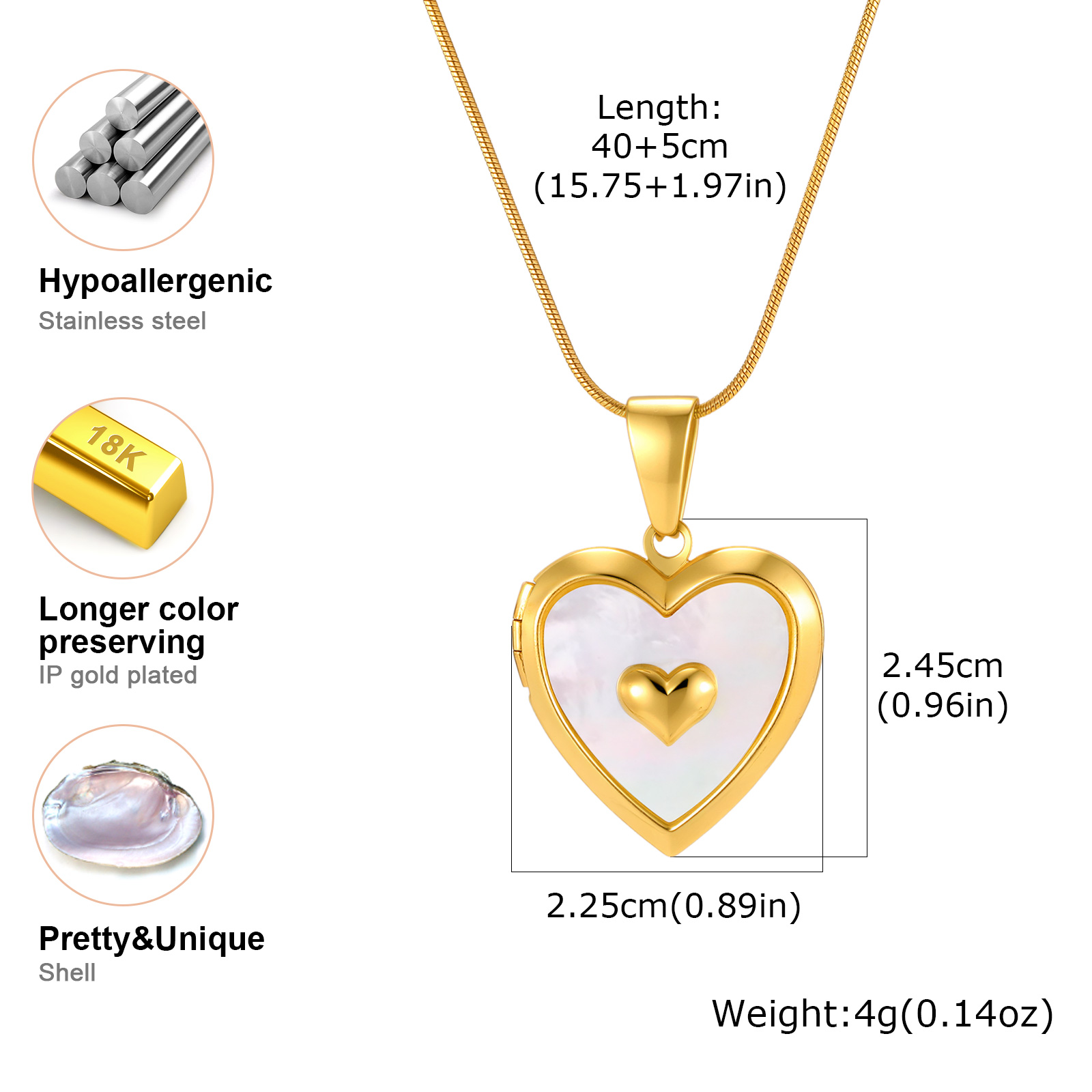 Personalisierte Foto-Herz-Meda – Heart Locket Necklace Photo Bewertung und Preis
