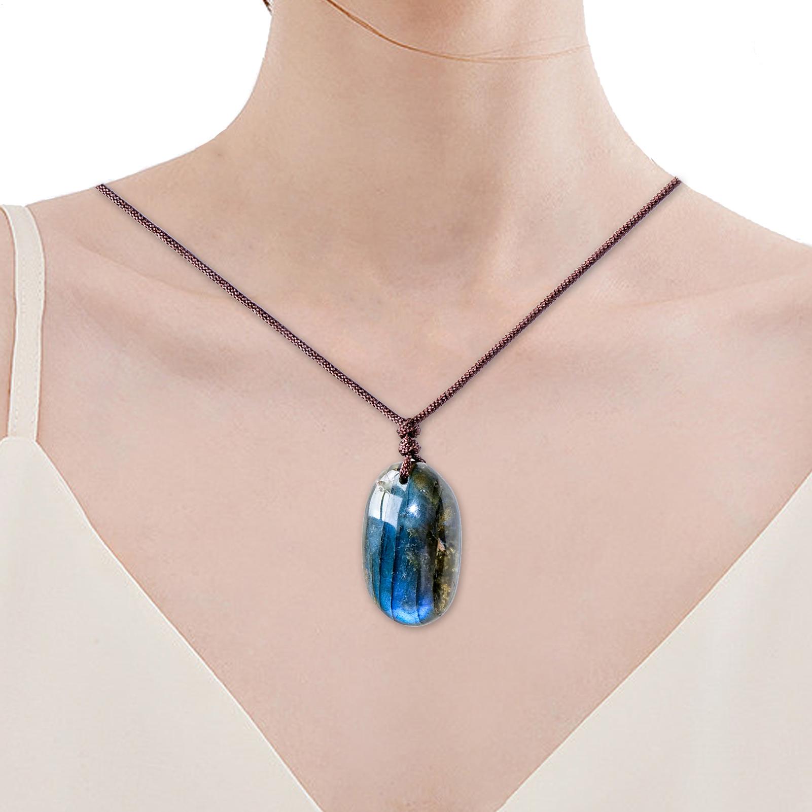 Natürliche Labradorit Anhänger – Crystal Pendant Necklace Natural Stone Bewertung und Preis