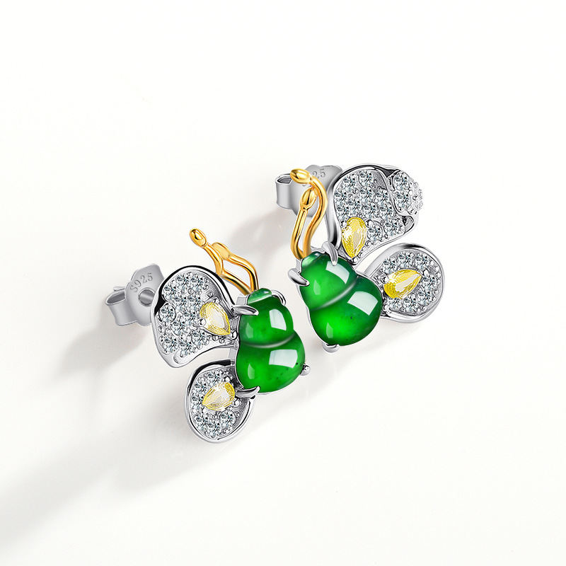 Grüne burmesische Jadeit-Schme – Earrings Bewertung und Preis