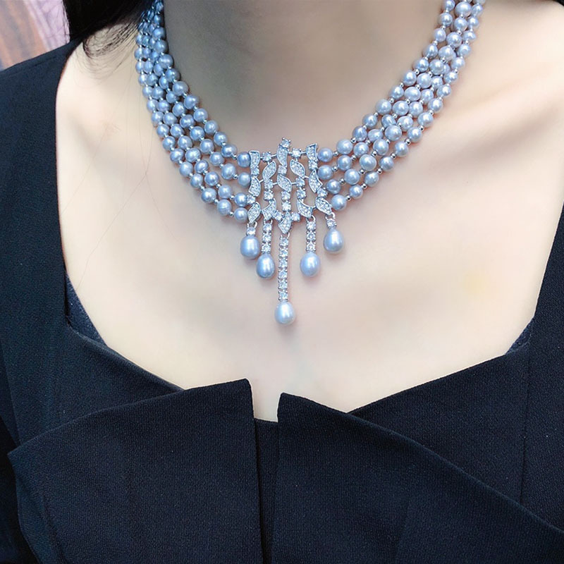 Süßwasserperlen-Halskette, dre – Pearl Choker Necklace Vintage Bewertung und Preis
