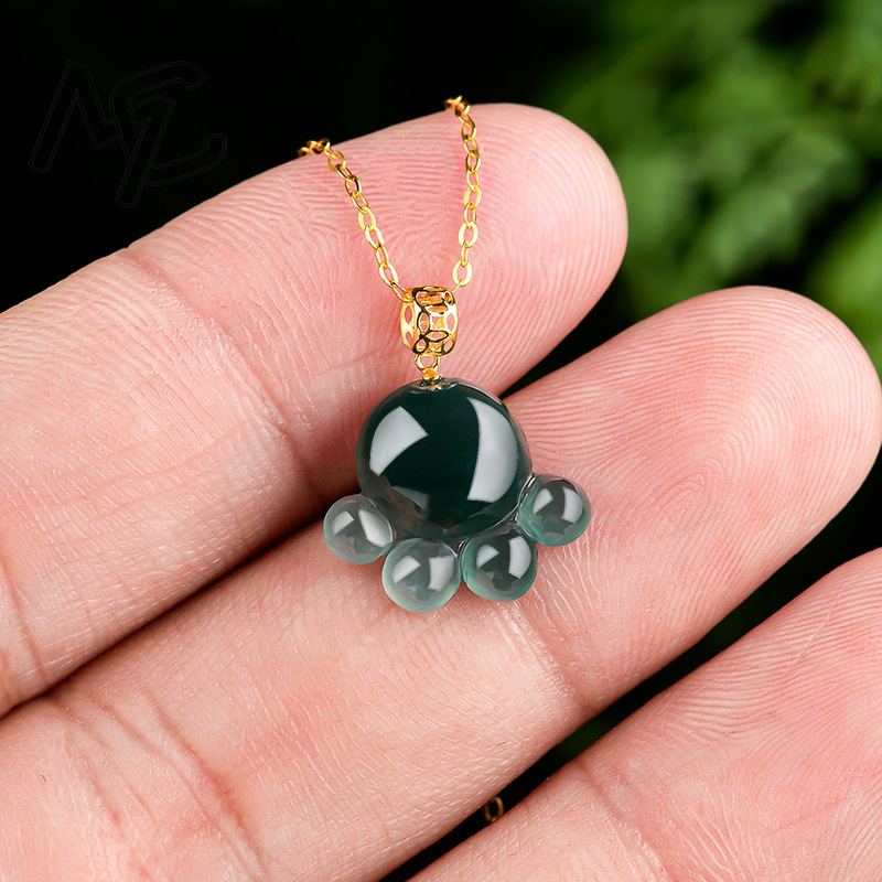 Natürlicher Echter Smaragd Bla – Necklaces Bewertung und Preis