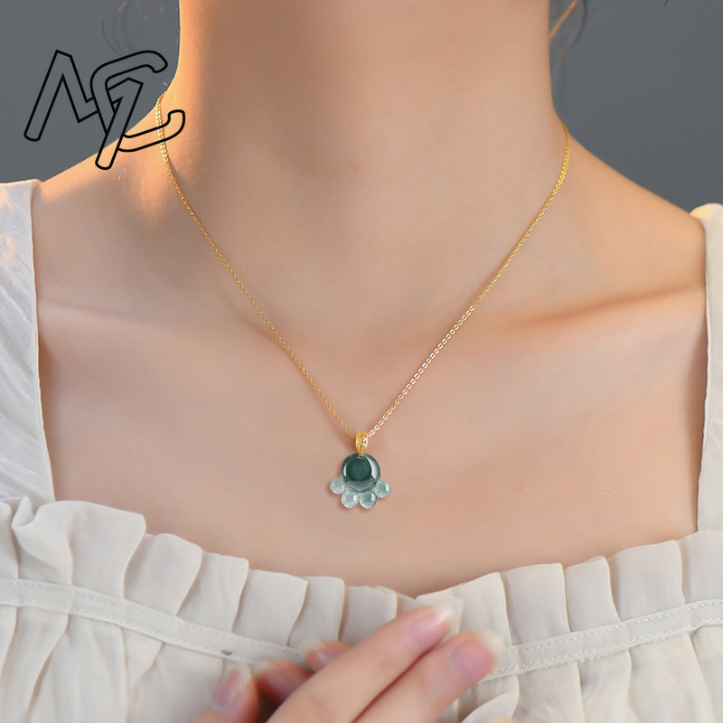 Natürlicher Echter Smaragd Bla – Necklaces Bewertung und Preis