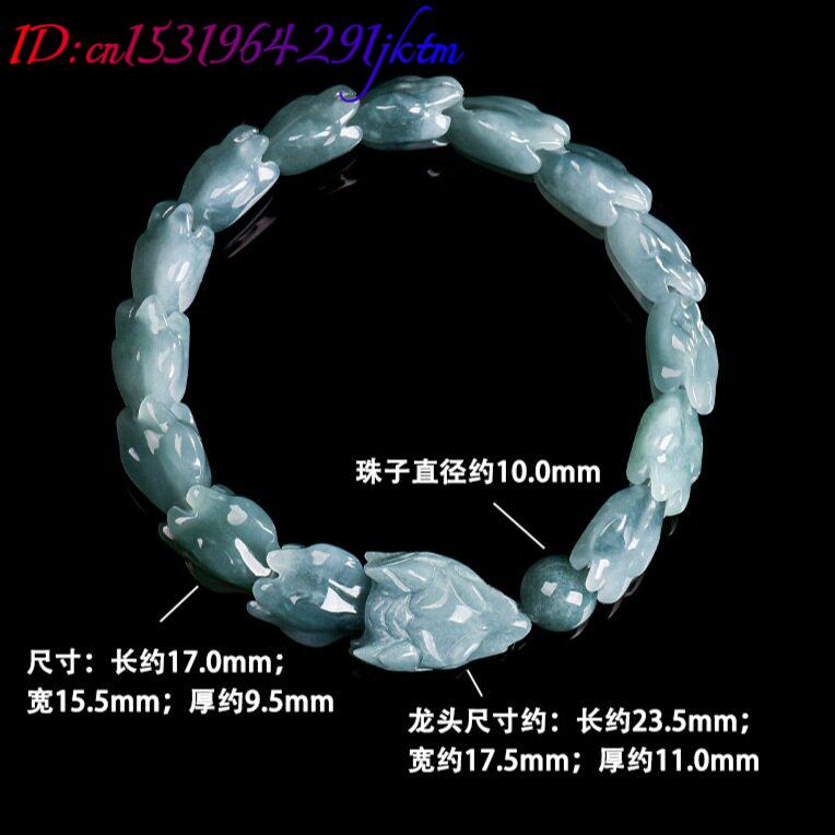 Blaues Burmesisches Jadeit-Dra – Bracelets Bewertung und Preis