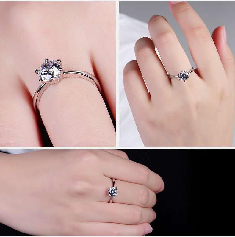 Eleganter sechseckiger geometr – Moissanite Engagement Ring 1 Carat Bewertung und Preis
