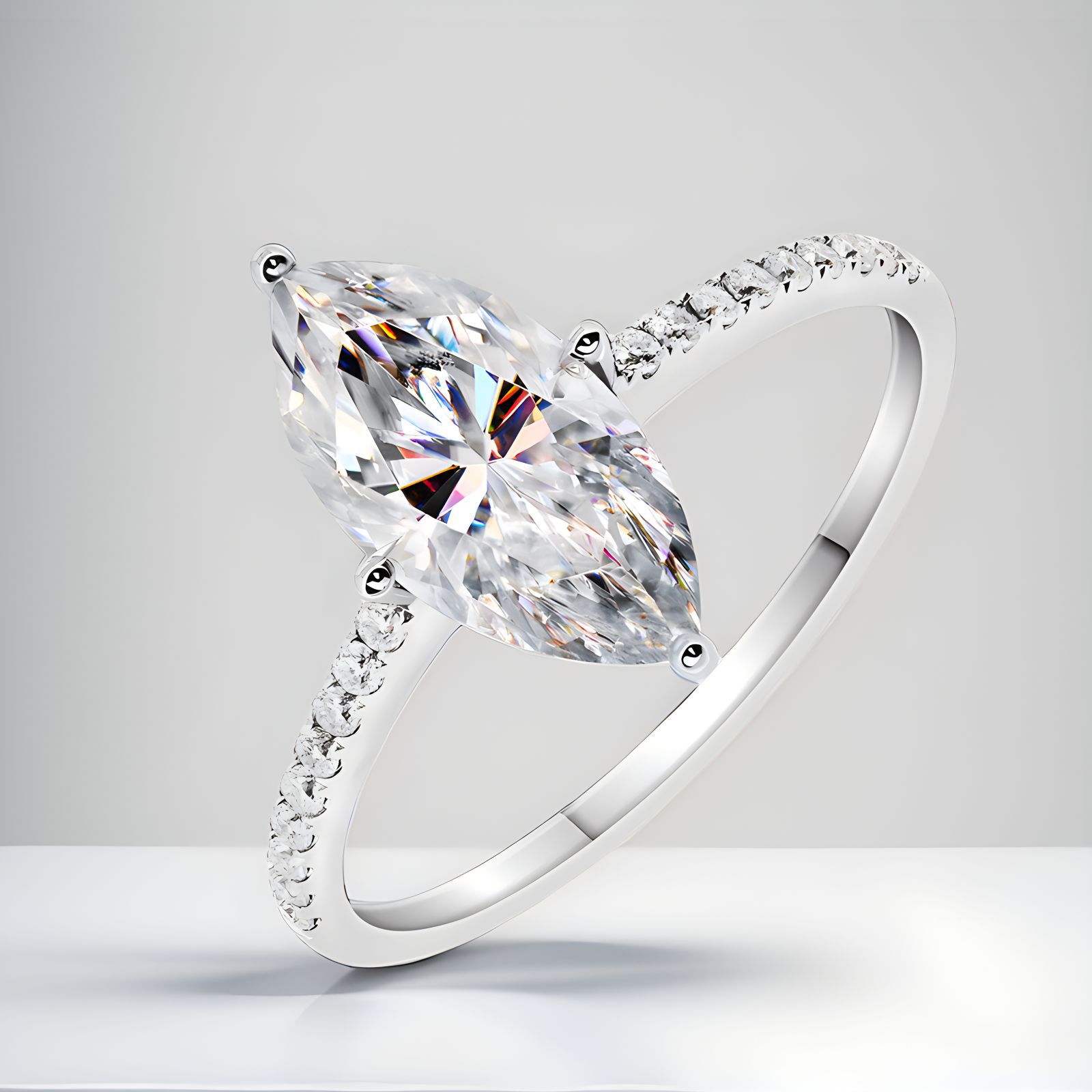 Luxus echte 1 Karat d Farbe Ma – Moissanite Engagement Ring 1 Carat Bewertung und Preis
