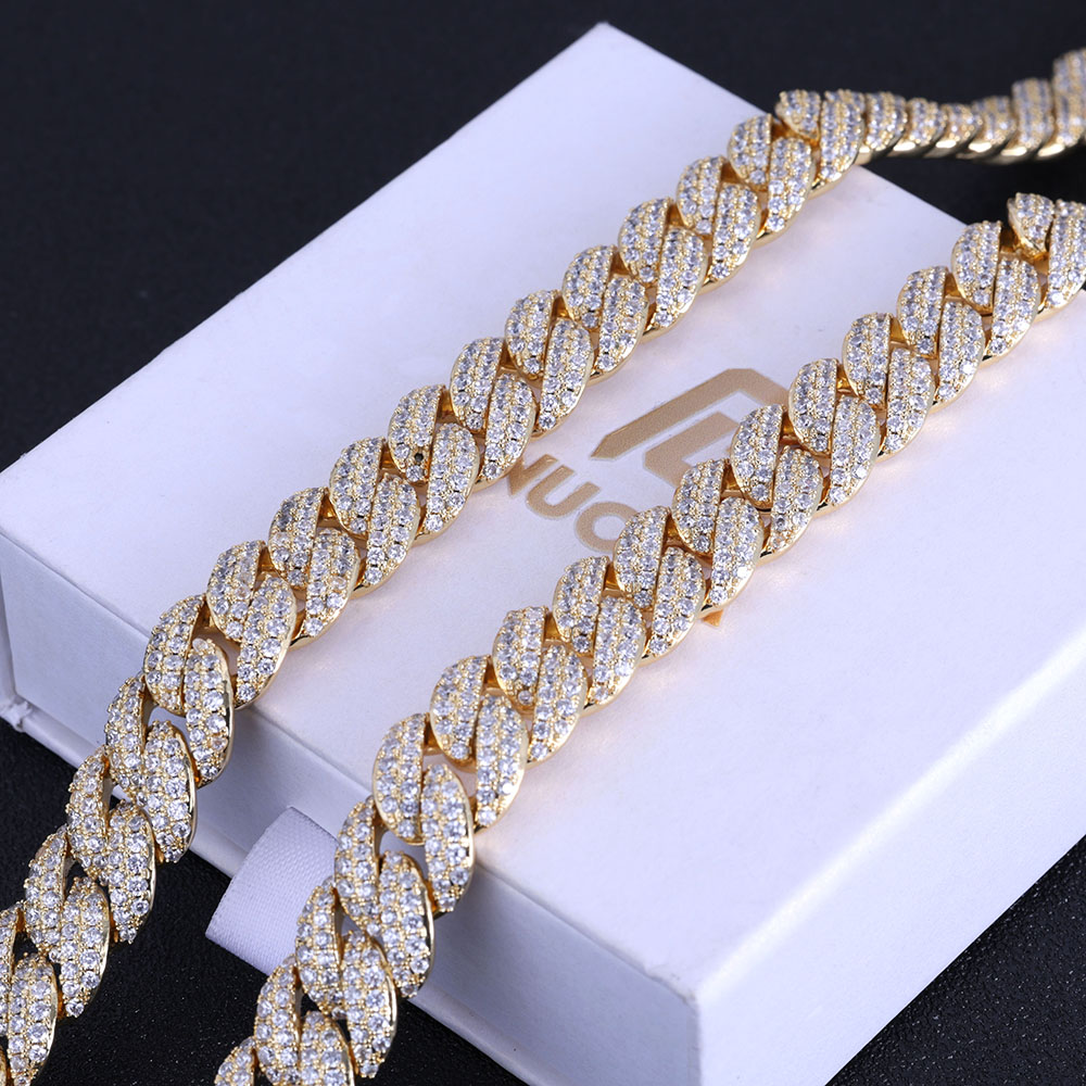 ESKEEM Neue Stil 13MM Iced Out – Cuban Link Chain 12Mm Bewertung und Preis