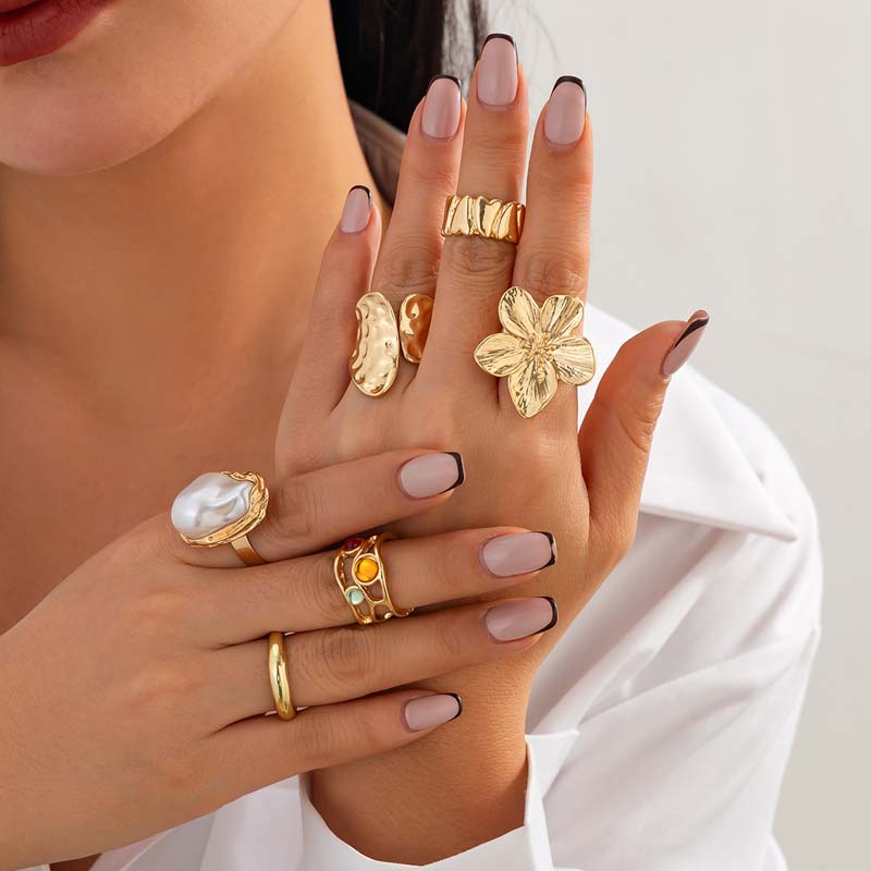 6-teiliges Vintage Metall-Blum – Vintage Punk Knuckle Rings Set Bewertung und Preis