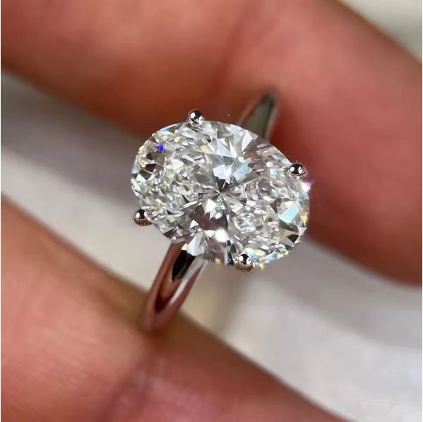 1/2/3 Karat Ovaler Schliff Moi – Moissanite Engagement Ring 1 Carat Bewertung und Preis