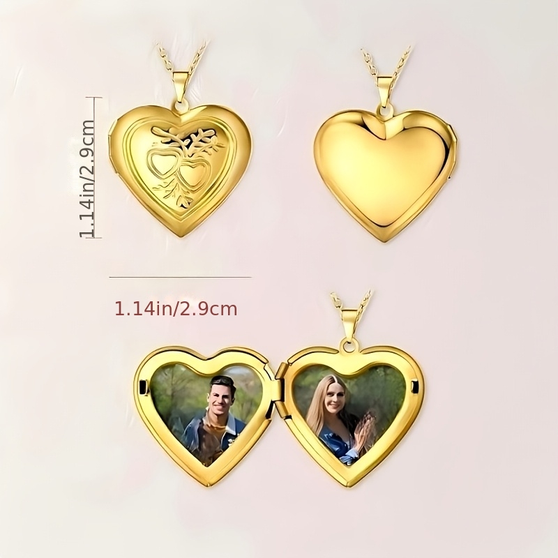 Personalisierte 1/2 Foto-Halsk – Heart Locket Necklace Photo Bewertung und Preis
