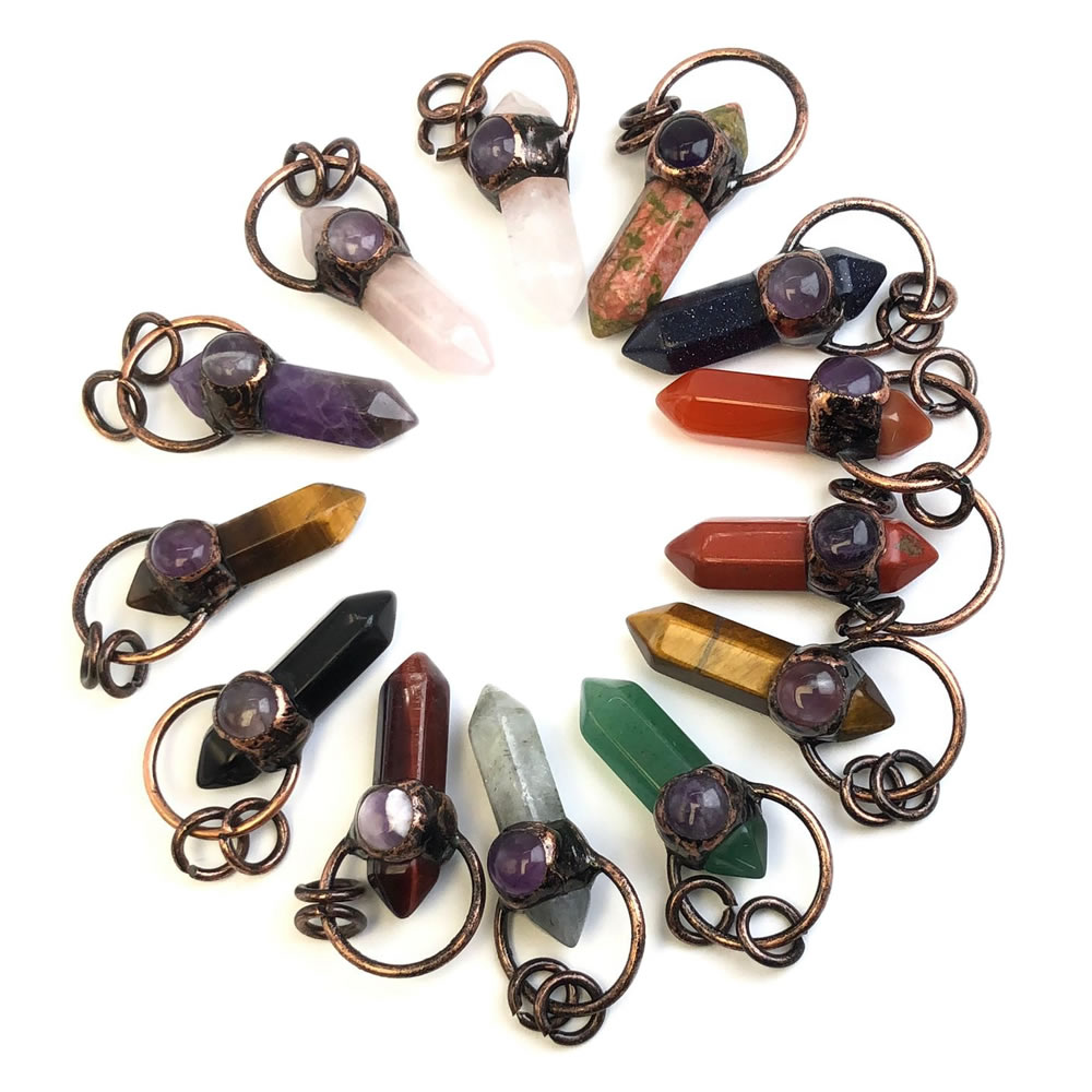 Naturstein-Kristallquarz-Anhän – Crystal Pendant Necklace Natural Stone Bewertung und Preis
